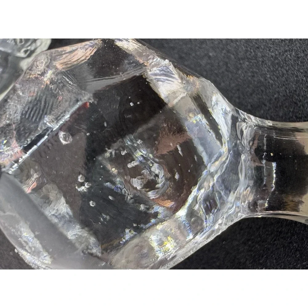 Antique 1898 McKee Glass EAPG Cruet Rainbow Clear Pattern Decanter / Stopper